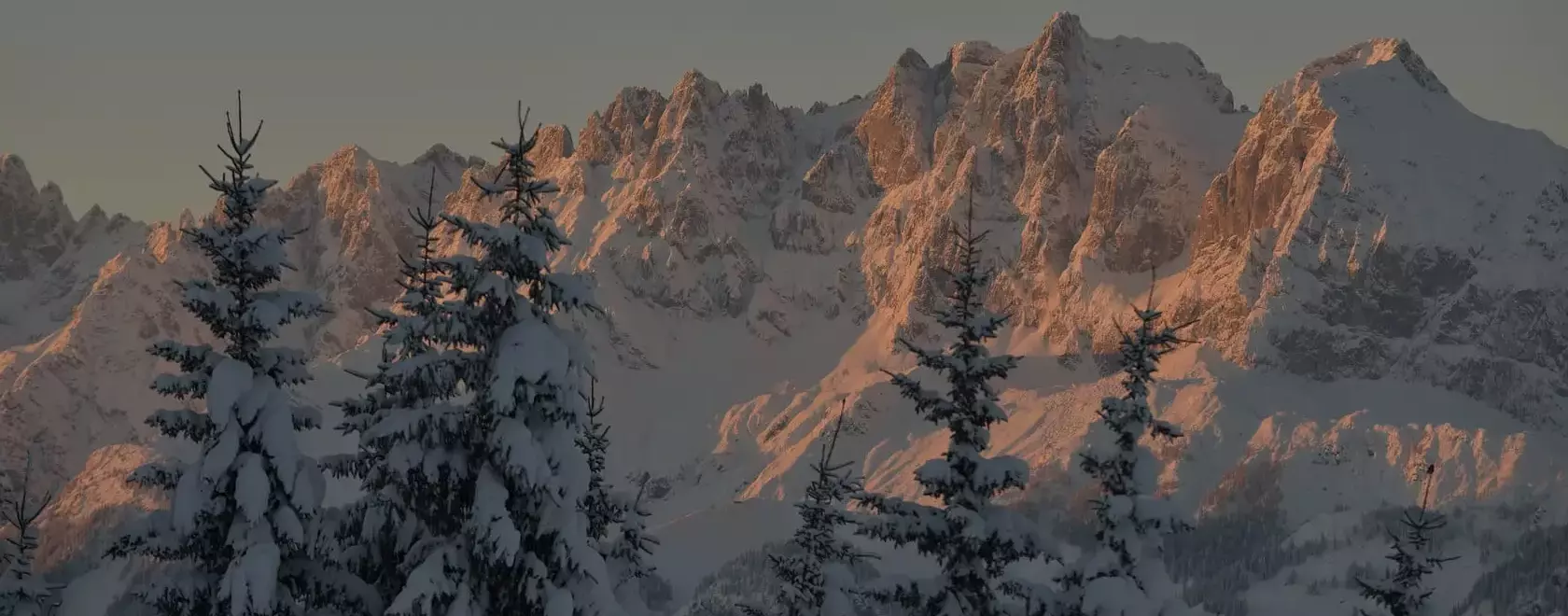 View of the mountains in Les Houches.